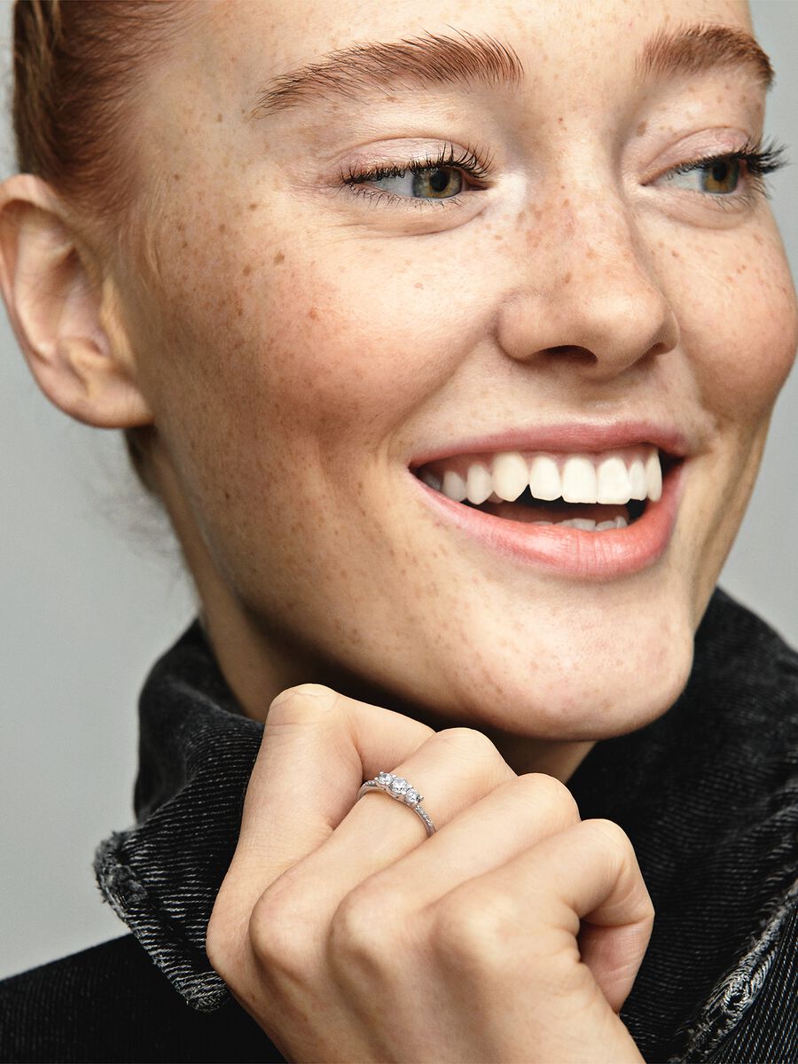 Anel Três Pedras Transparentes [ENCOMENDA]