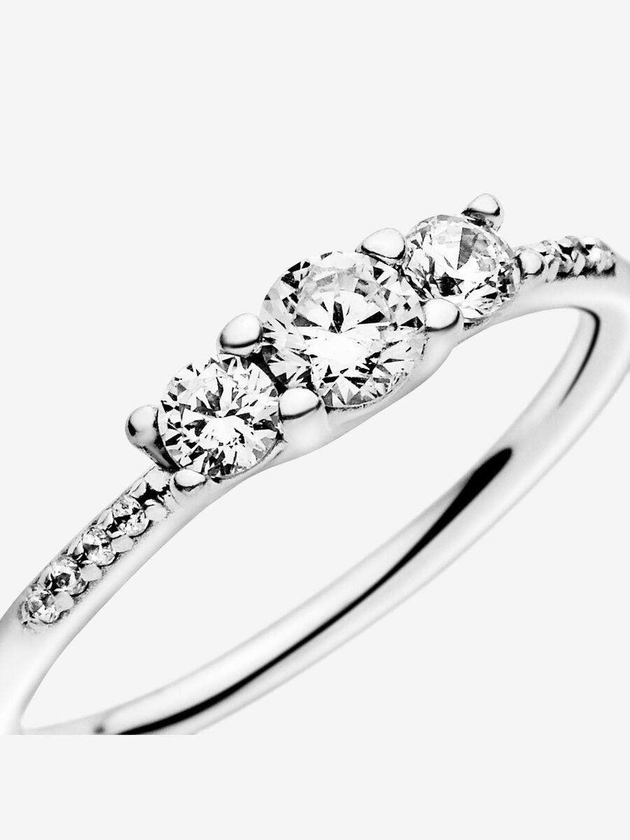 Anel Três Pedras Transparentes [ENCOMENDA]