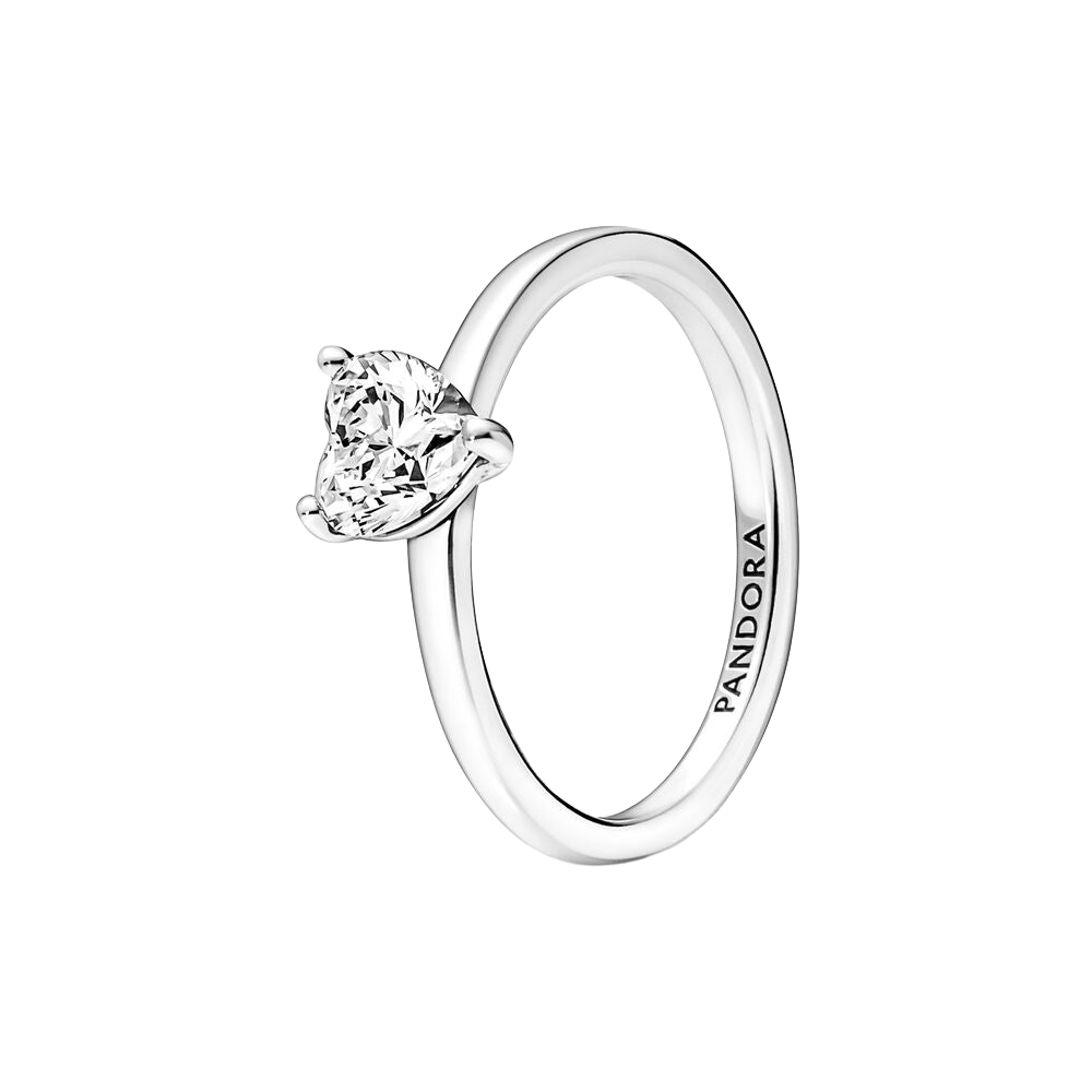 Anel Solitário Coração Espumante [ENCOMENDA]