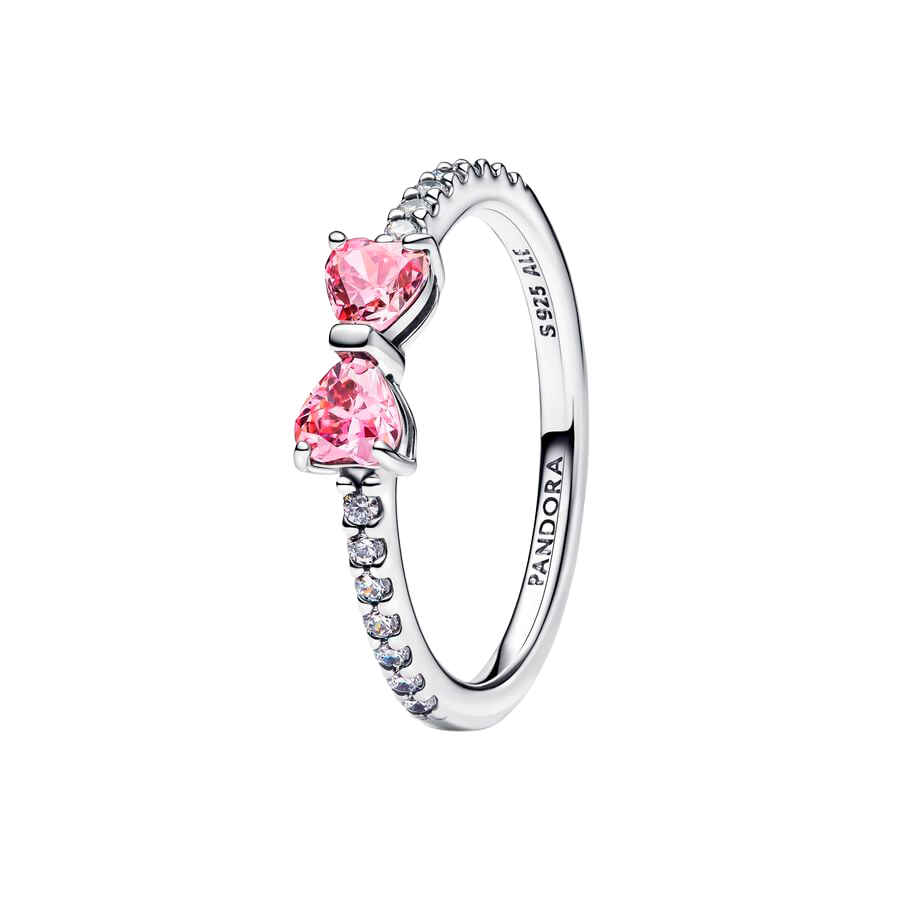 Anel de Laço Rosa Cintilante [ENCOMENDA]